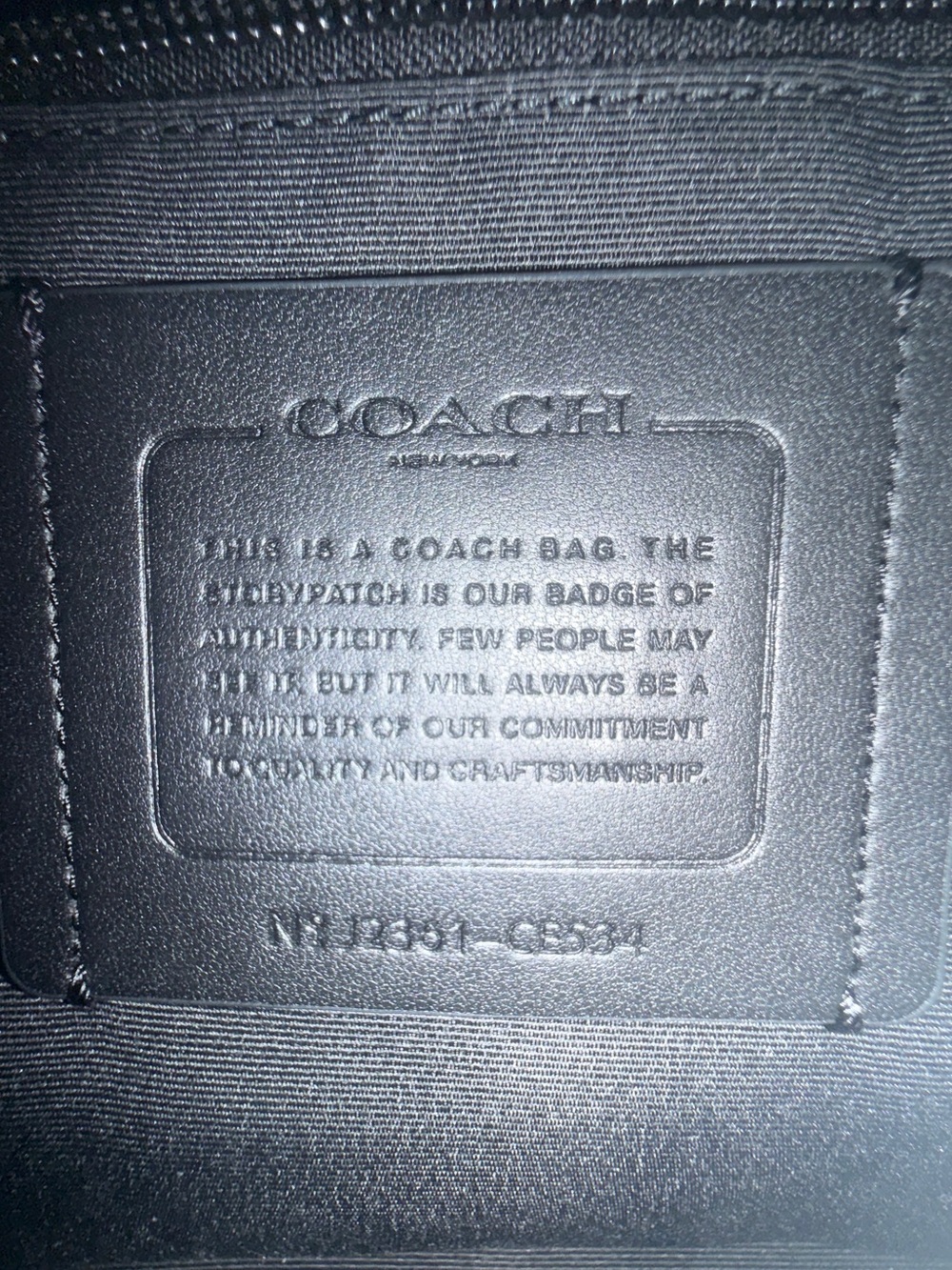 Coach Unisex Map Bag 26 Calf Leather w/ Gunmetal Hardware with Dustbag- NEW - Picture 6 of 8